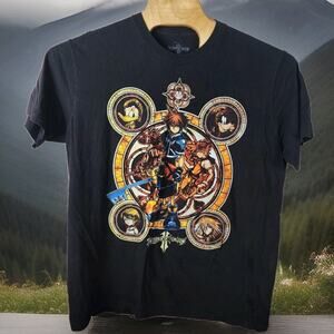 Kingdom Hearts Adult T-Shirt Sora In Center of Circle Characters 2XL XXL